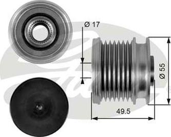 GATES-AU OAP7086 - Puleggia cinghia, Alternatore autozon.pro