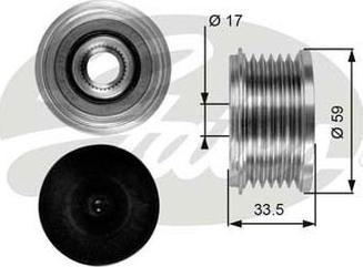 GATES-AU OAP7080 - Puleggia cinghia, Alternatore autozon.pro