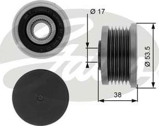 GATES-AU OAP7081 - Puleggia cinghia, Alternatore autozon.pro