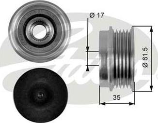 GATES-AU OAP7033 - Puleggia cinghia, Alternatore autozon.pro