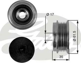 GATES-AU OAP7076 - Puleggia cinghia, Alternatore autozon.pro