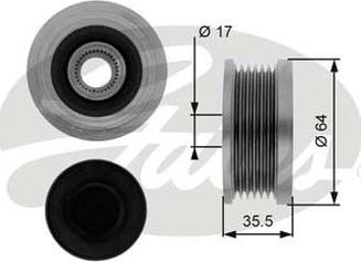 GATES-AU OAP7073 - Puleggia cinghia, Alternatore autozon.pro