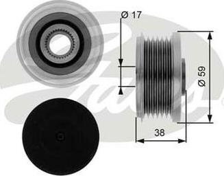 GATES-AU OAP7077 - Puleggia cinghia, Alternatore autozon.pro