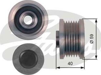 GATES-AU OAP7144 - Puleggia cinghia, Alternatore autozon.pro