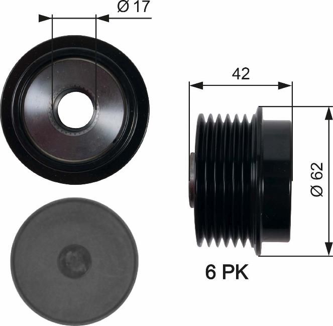 GATES-AU OAP7152 - Puleggia cinghia, Alternatore autozon.pro