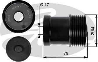 GATES-AU OAP7104 - Puleggia cinghia, Alternatore autozon.pro