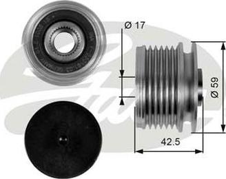 GATES-AU OAP7106 - Puleggia cinghia, Alternatore autozon.pro