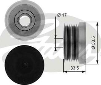 GATES-AU OAP7111 - Puleggia cinghia, Alternatore autozon.pro