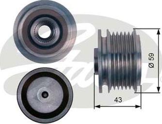 GATES-AU OAP7112 - Puleggia cinghia, Alternatore autozon.pro