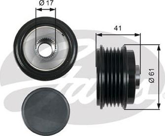 GATES-AU OAP7173 - Puleggia cinghia, Alternatore autozon.pro