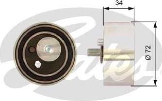 GATES-AU T41095 - Rullo tenditore, Cinghia dentata autozon.pro