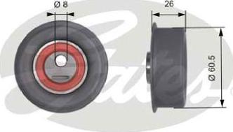 GATES-AU T41253 - Rullo tenditore, Cinghia dentata autozon.pro
