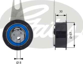 GATES-AU T43041 - Rullo tenditore, Cinghia dentata autozon.pro