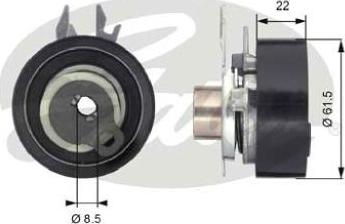 GATES-AU T43061 - Rullo tenditore, Cinghia dentata autozon.pro