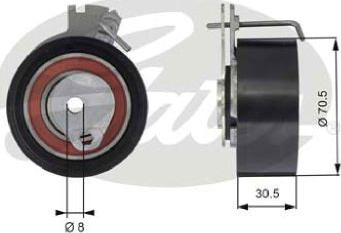 GATES-AU T43159 - Rullo tenditore, Cinghia dentata autozon.pro