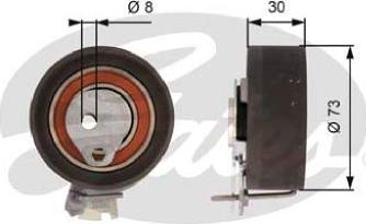 GATES-AU T43157 - Rullo tenditore, Cinghia dentata autozon.pro