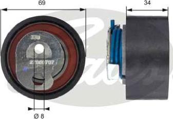 GATES-AU T43163 - Rullo tenditore, Cinghia dentata autozon.pro