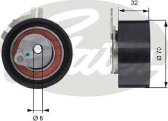 GATES-AU T43117 - Rullo tenditore, Cinghia dentata autozon.pro