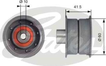 GATES-AU T42106 - Galoppino / Guidacinghia, Cinghia dentata autozon.pro