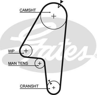 GATES-AU T103 - Cinghia dentata autozon.pro
