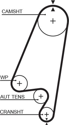 GATES-AU T1022 - Cinghia dentata autozon.pro