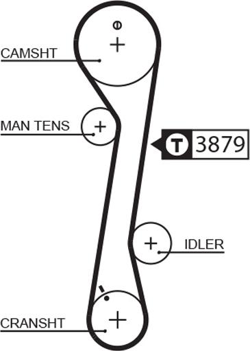 GATES-AU T284 - Cinghia dentata autozon.pro