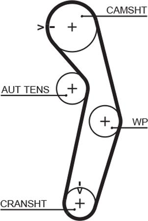 GATES-AU T608 - Cinghia dentata autozon.pro