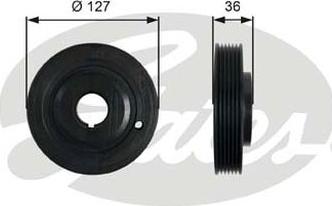 GATES-AU TVD1097 - Puleggia cinghia, Albero a gomiti autozon.pro