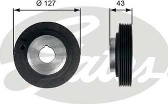 GATES-AU TVD1066 - Puleggia cinghia, Albero a gomiti autozon.pro