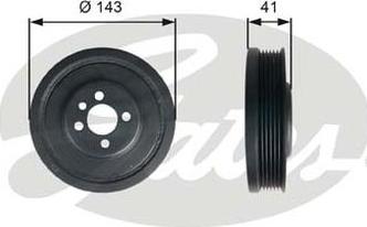 GATES-AU TVD1001 - Puleggia cinghia, Albero a gomiti autozon.pro