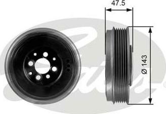 GATES-AU TVD1003 - Puleggia cinghia, Albero a gomiti autozon.pro