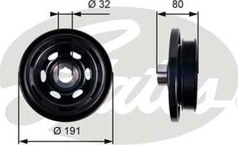 GATES-AU TVD1089 - Puleggia cinghia, Albero a gomiti autozon.pro