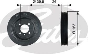 GATES-AU TVD1129 - Puleggia cinghia, Albero a gomiti autozon.pro