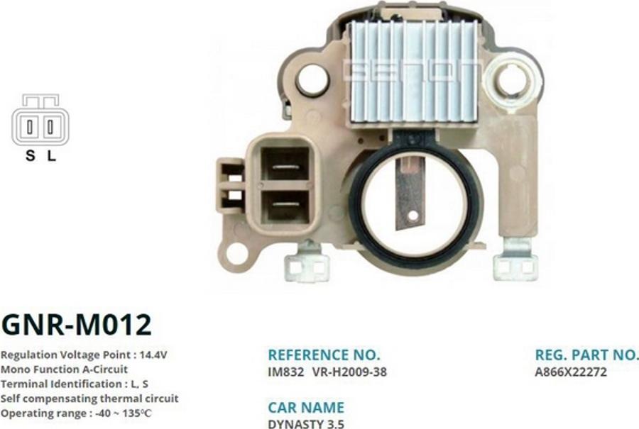 Genon GNR-M012 - Regolatore alternatore autozon.pro