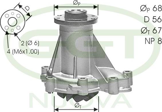 GGT PA10516 - Pompa acqua autozon.pro