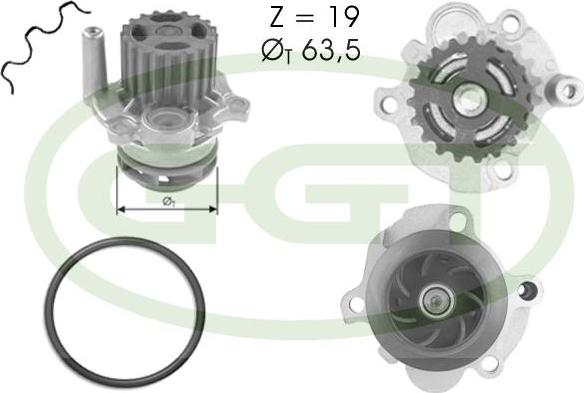 GGT PA12399 - Pompa acqua autozon.pro