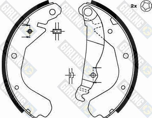 Girling 5162149 - Kit ganasce freno autozon.pro