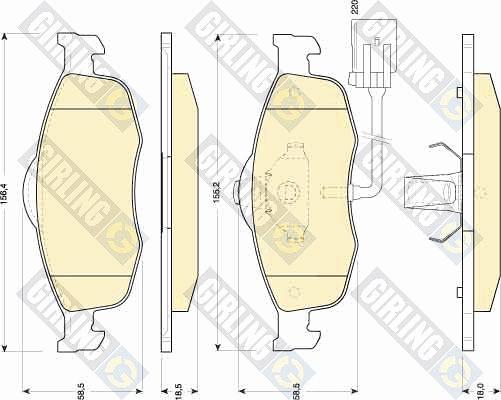 Girling 6410462 - Kit freno, Freno a disco autozon.pro