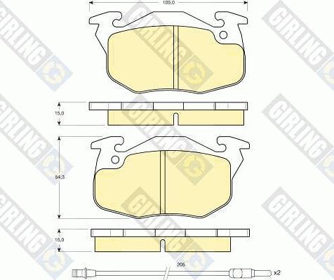 Girling 6410543 - Kit freno, Freno a disco autozon.pro