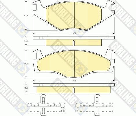 Girling 6410515 - Kit freno, Freno a disco autozon.pro