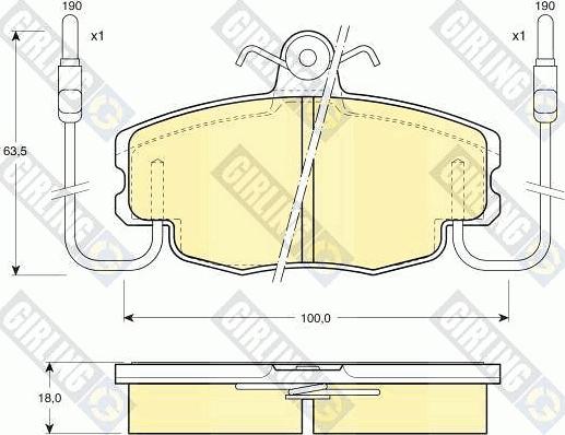 Girling 6410521 - Kit freno, Freno a disco autozon.pro