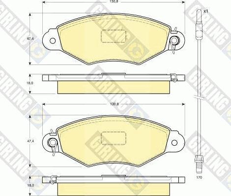 Girling 6410844 - Kit freno, Freno a disco autozon.pro