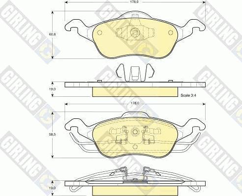 Girling 6410802 - Kit freno, Freno a disco autozon.pro