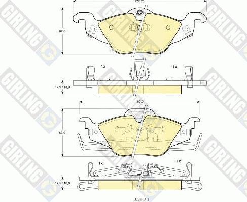 Girling 6410812 - Kit freno, Freno a disco autozon.pro