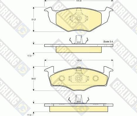 Girling 6410822 - Kit freno, Freno a disco autozon.pro