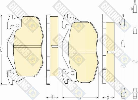 Girling 6410353 - Kit freno, Freno a disco autozon.pro