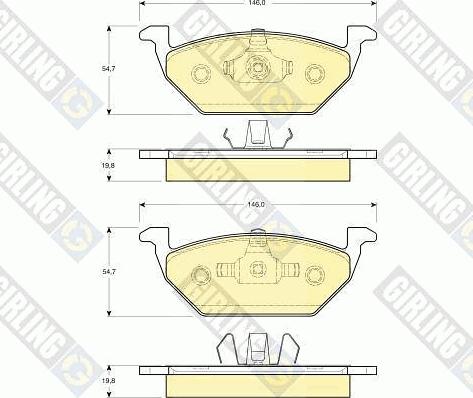 Girling 6411135 - Kit freno, Freno a disco autozon.pro