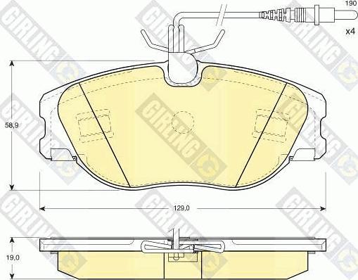 Girling 6410741 - Kit freno, Freno a disco autozon.pro