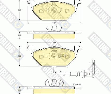 Girling 6410785 - Kit freno, Freno a disco autozon.pro