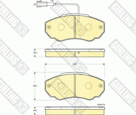 Girling 6411909 - Kit freno, Freno a disco autozon.pro